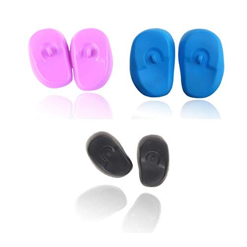3 Pairs Waterproof Silicone Ear Covers Hairdressing Dye Coloring Ear Cover Ea...