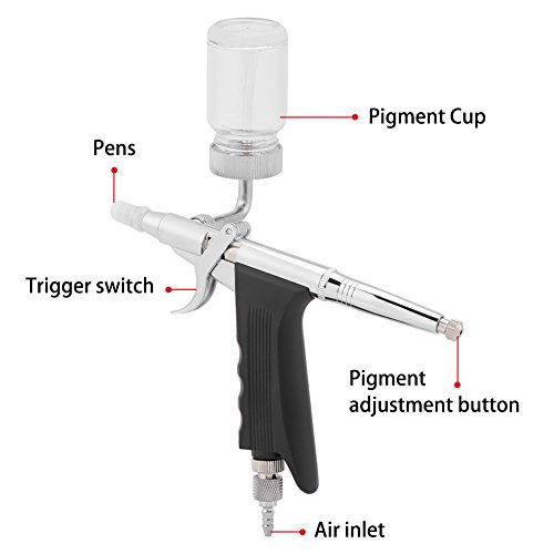 Naroote Air Brush Kit, Oxygen Spray Facial Machine Professional Air Brush Kit...