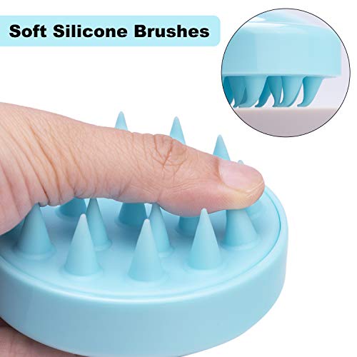 2 Pack Hair Scalp Massager Shampoo Brush Shower Head Scrubber Cleanser for Ha...
