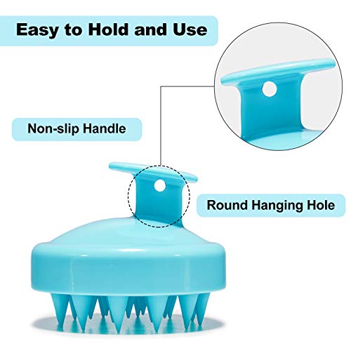 2 Pack Hair Scalp Massager Shampoo Brush Shower Head Scrubber Cleanser for Ha...