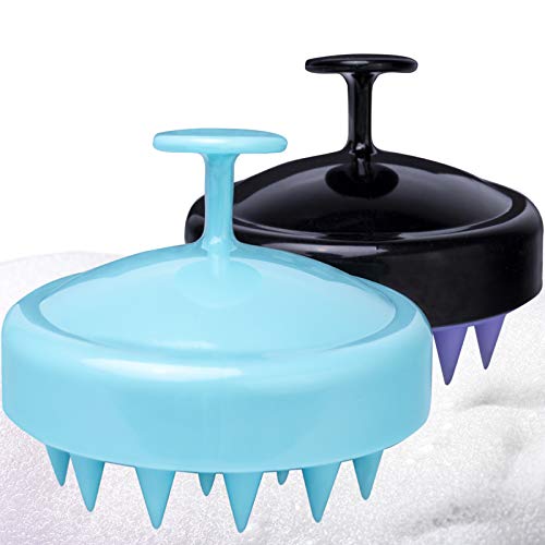 2 Pack Hair Scalp Massager Shampoo Brush Shower Head Scrubber Cleanser for Ha...