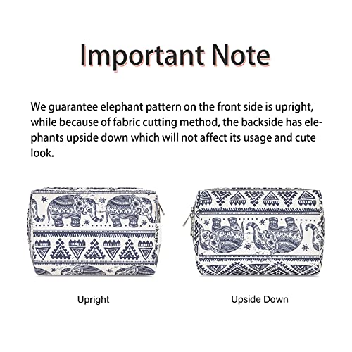 Large Makeup Bag Zipper Pouch Travel Cosmetic Organizer for Women and Girls (...