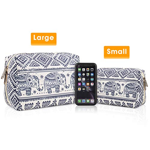 Large Makeup Bag Zipper Pouch Travel Cosmetic Organizer for Women and Girls (...