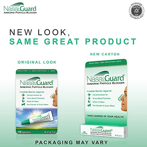NASALGUARD Allergy Relief and Allergen Blocker Nasal Gel - Drug-Free and Prov...