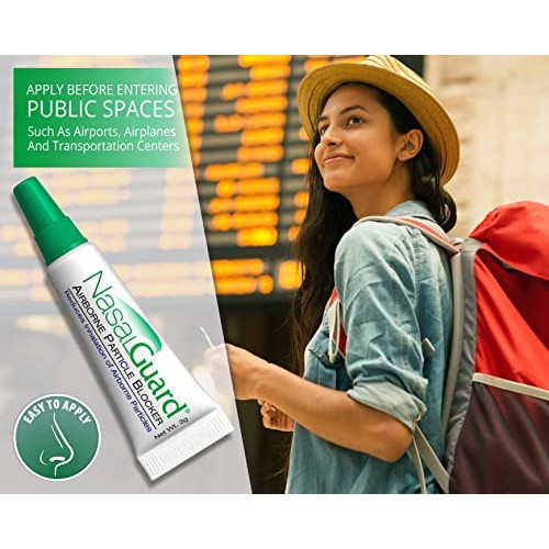 NASALGUARD Allergy Relief and Allergen Blocker Nasal Gel - Drug-Free and Prov...