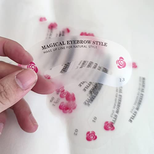 Eyebrow stencil shaping kit for perfect female eyebrows 24 pieces reusable ey...