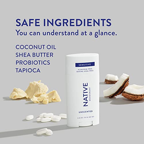 Native Sensitive Deodorant | Natural Deodorant for Women and Men, Aluminum Fr...