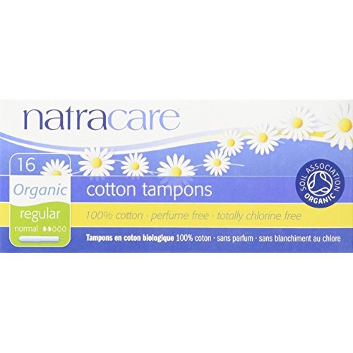 NATRACARE Organic Regular Tampons with Applicator ,16 Count (Pack of 3)