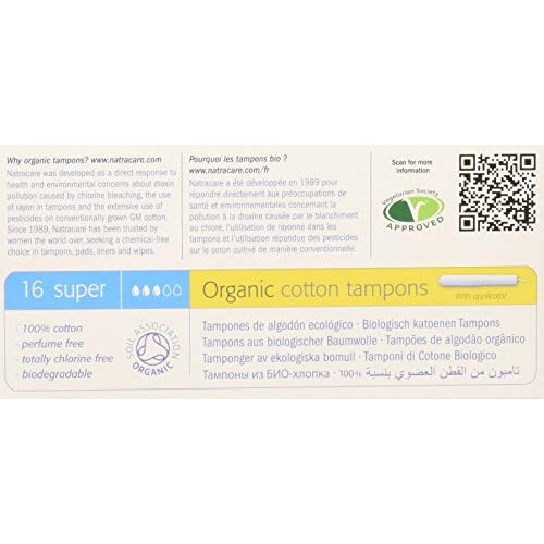 Natracare Tampons Super with Applicator 16 Ct (Pack of 3)