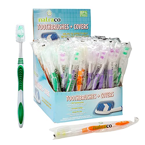 Bulk Toothbrush Pack With Covers | Premium Quality Individually Wrapped Color...