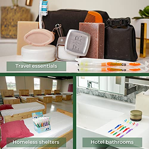 Bulk Toothbrush Pack With Covers | Premium Quality Individually Wrapped Color...