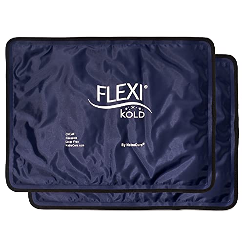 2 FlexiKold Gel Ice Packs (Standard Large: 10.5" x 14.5") - Reusable Cold Pac...