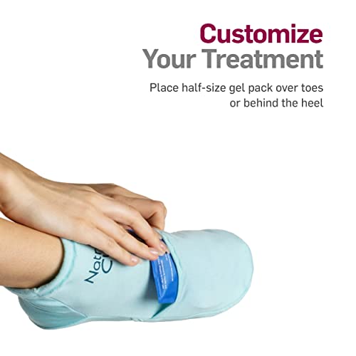 NatraCure Cold Therapy Socks - Reusable Gel Ice Frozen Slippers for Feet, Hee...