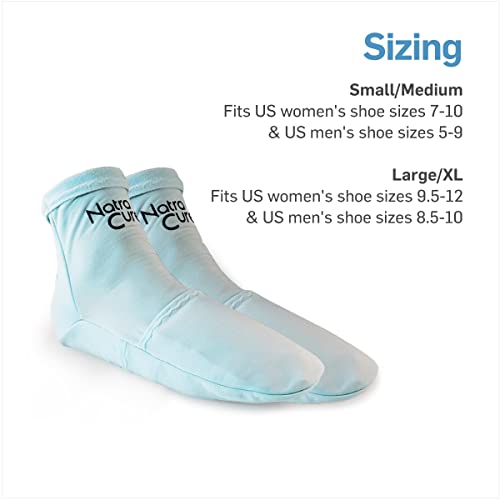NatraCure Cold Therapy Socks - Reusable Gel Ice Frozen Slippers for Feet, Hee...