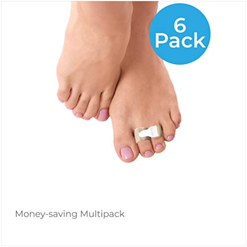 NatraCure Cushioned Toe Wraps - 6 PACK - (May help Broken Toes, Straightening...