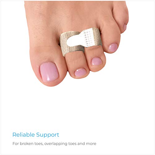 NatraCure Cushioned Toe Wraps - 6 PACK - (May help Broken Toes, Straightening...