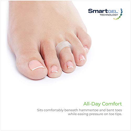NatraCure Gel Hammer Toe Crest Pads (Left/Right) - 1 Pair – (Toe Straightenin...