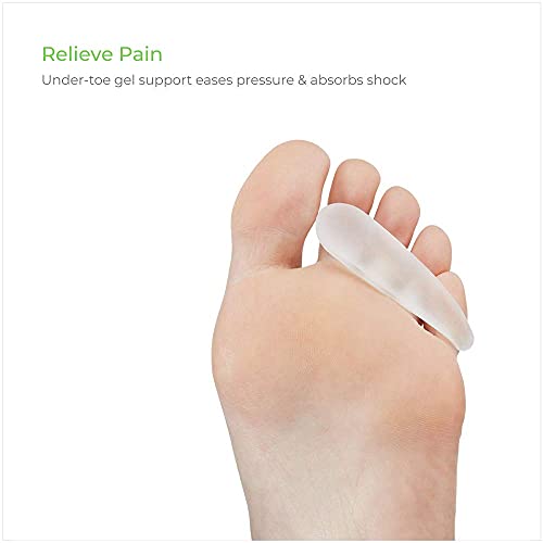 NatraCure Gel Hammer Toe Crest Pads (Left/Right) - 2 Pairs – (Toe Straighteni...