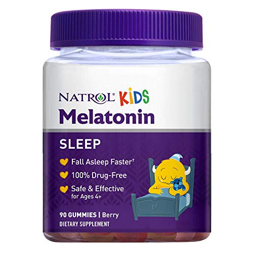 Natrol Kids Melatonin Sleep Aid Gummy, Fall Asleep Faster, 100% Drug-Free and...