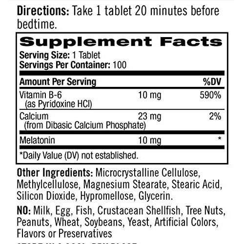 Natrol Melatonin Advanced Sleep Tablets with Vitamin B6, Helps You Fall Aslee...