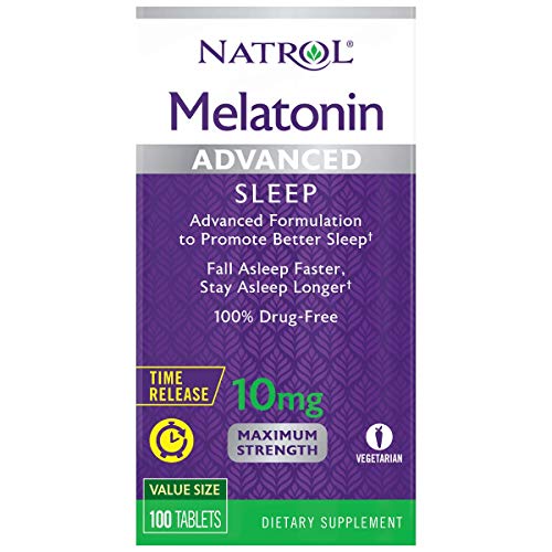 Natrol Melatonin Advanced Sleep Tablets with Vitamin B6, Helps You Fall Aslee...
