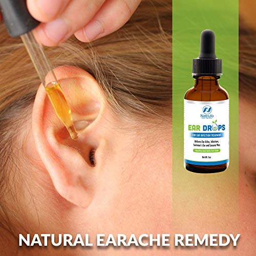 Natrulo Natural Ear Drops for Ear Infection Treatment - Homeopathic, Herbal E...