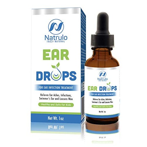 Natrulo Natural Ear Drops for Ear Infection Treatment - Homeopathic, Herbal E...