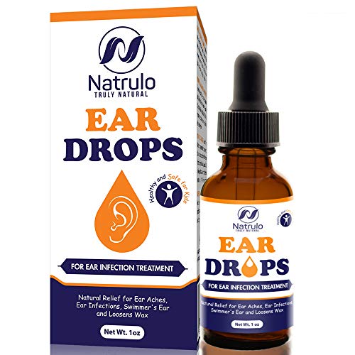 Natural Ear Drops for Ear Infection Treatment – Herbal Eardrops for Adults, C...