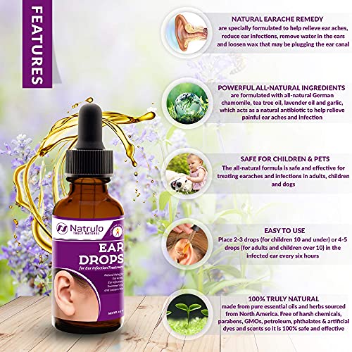 Natural Ear Drops for Ear Infection Treatment – Homeopathic Eardrops for Adul...