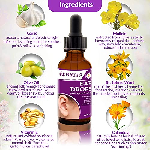 Natural Ear Drops for Ear Infection Treatment – Homeopathic Eardrops for Adul...