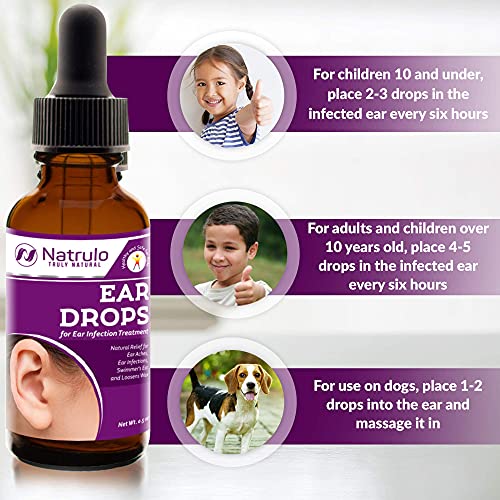 Natural Ear Drops for Ear Infection Treatment – Homeopathic Eardrops for Adul...