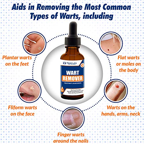 Natural Wart Remover Treatment Liquid Drops – Fast, Safe for Kids, Maximum St...