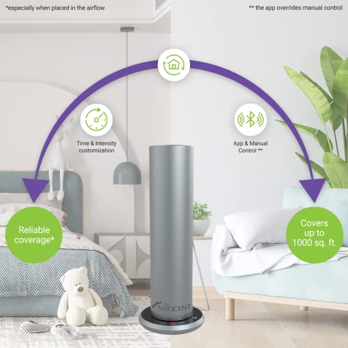 Natscent Dynamo Plug & Play Bluetooth Essential Oil Diffuser for Large Room, ...