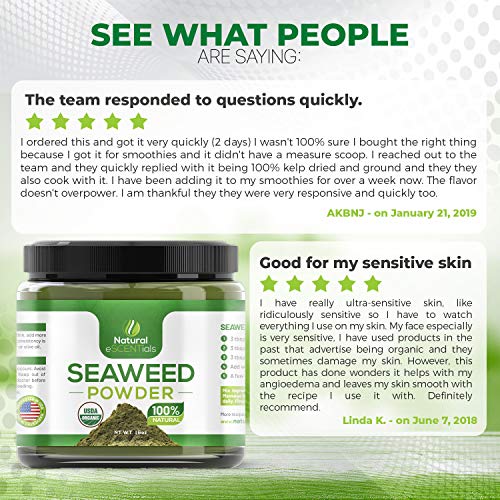 Sea Kelp USDA Organic 1 Lb - Kosher Certified Seaweed Powder - Kelp Powder Or...