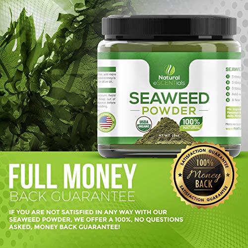 Sea Kelp USDA Organic 1 Lb - Kosher Certified Seaweed Powder - Kelp Powder Or...