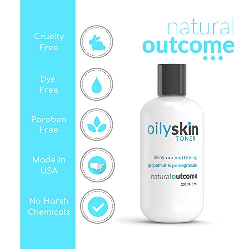 Oily Skin Control Toner for Face by Natural Outcome Skincare - Alcohol Free W...