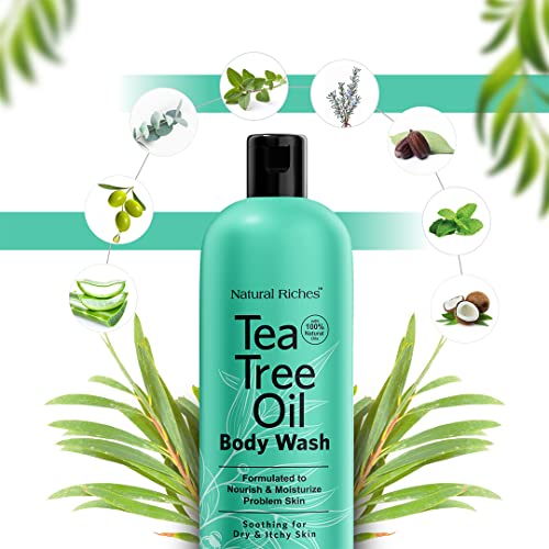 Natural Riches Tea Tree Body Wash - Body Soap to Fight Jock Itch, Itchy Skin,...