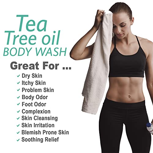 Natural Riches Tea Tree Body Wash - Body Soap to Fight Jock Itch, Itchy Skin,...