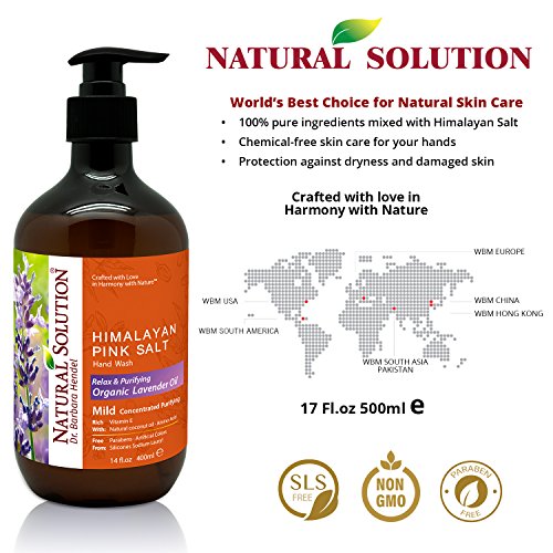Natural Solution Himalayan Pink Salt Liquid Hand Soap,Relax & Purifying,Laven...