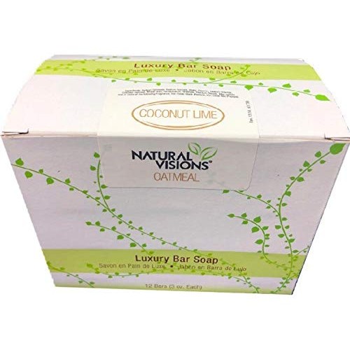 Natural Visions Bar Soap Oatmeal - 12 Pack Coconut Lime Fragrance