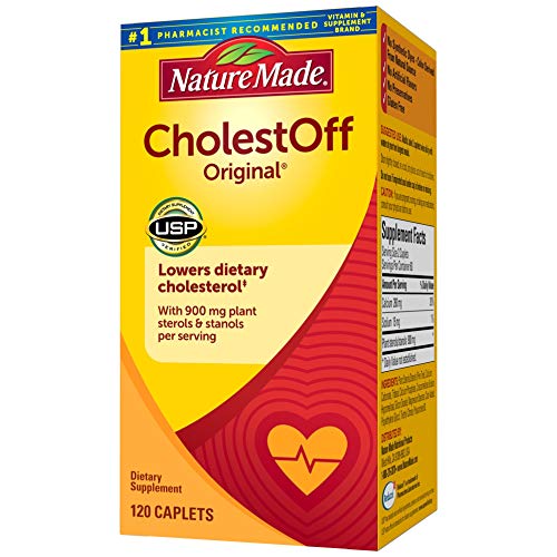 Nature Made CholestOff Original Caplets, 120 Count for Heart Health