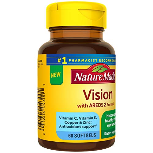 Nature Made Vision with AREDS 2 Formula, Eye Vitamins with Lutein & Zeaxanthi...