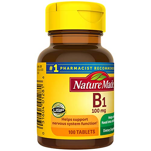 Nature Made Vitamin B1 100 mg Tablets, 100 Count for Metabolic Health