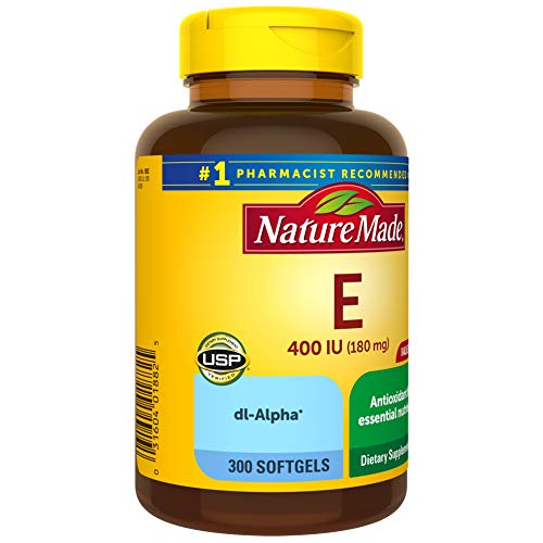 Nature Made Vitamin E 180 mg (400 IU) dl-Alpha, Dietary Supplement for Antiox...