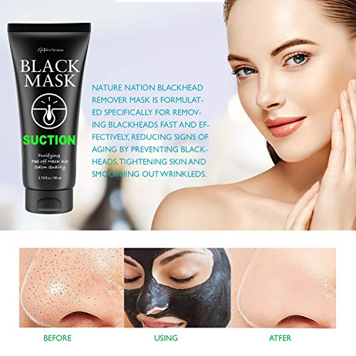 Blackhead Remover Mask Valuable 3-in-1 Kit Purifying Peel Off Mask, With 5 Bl...