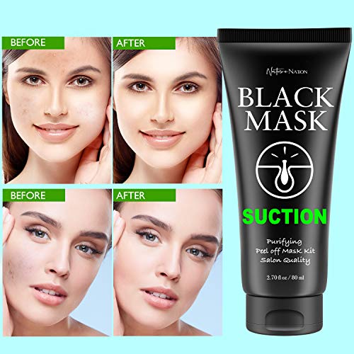 Blackhead Remover Mask Valuable 3-in-1 Kit Purifying Peel Off Mask, With 5 Bl...