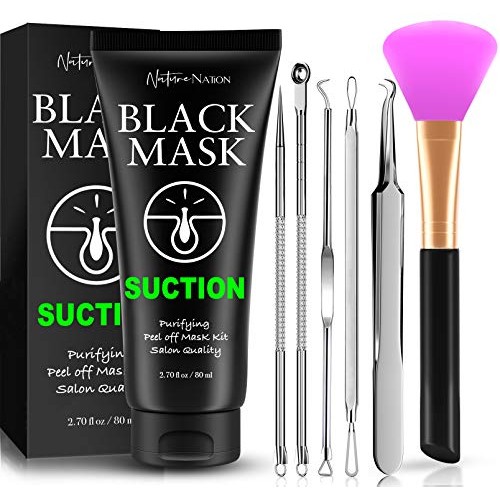 Blackhead Remover Mask Valuable 3-in-1 Kit Purifying Peel Off Mask, With 5 Bl...