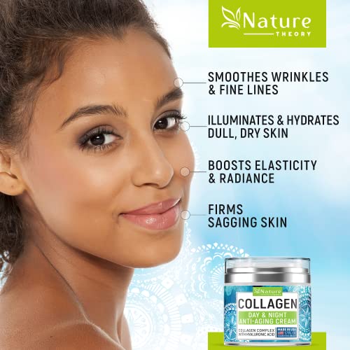 Collagen Cream - Anti Aging Face Moisturizer - Day & Night - Made in USA - Na...