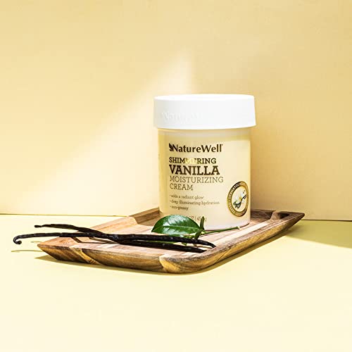 NATUREWELL Shimmering Vanilla Moisturizing Cream for Face, Body & Hands, Non-...