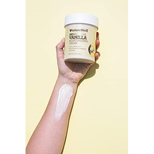 NATUREWELL Shimmering Vanilla Moisturizing Cream for Face, Body & Hands, Non-...